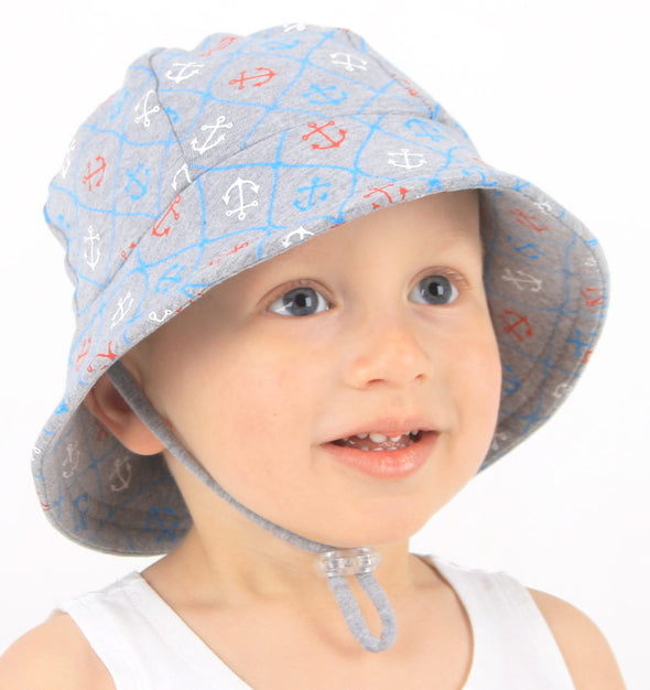 Cotton Bucket Hat - Nautical (Only Size 6-12m left)