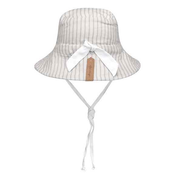 Linen Reversible Sun Hat - Finley/Blanc Heritage Explorer