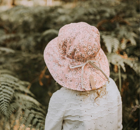 Linen Reversible Sun Hat - Heather/Flax Heritage Wanderer