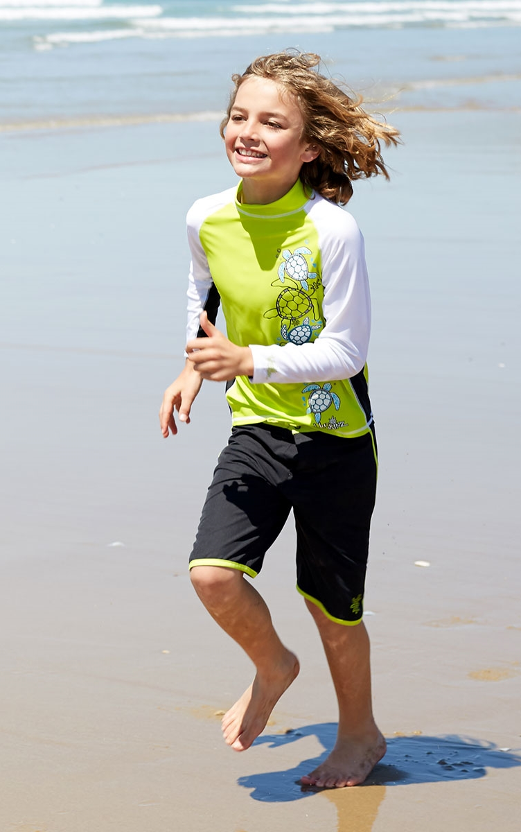 Long Sleeve Rash Guard Set Sea Turtle