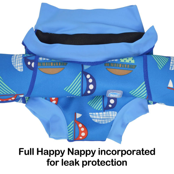 Happy Nappy Wetsuit - Moby (Only Size 2y+ left)